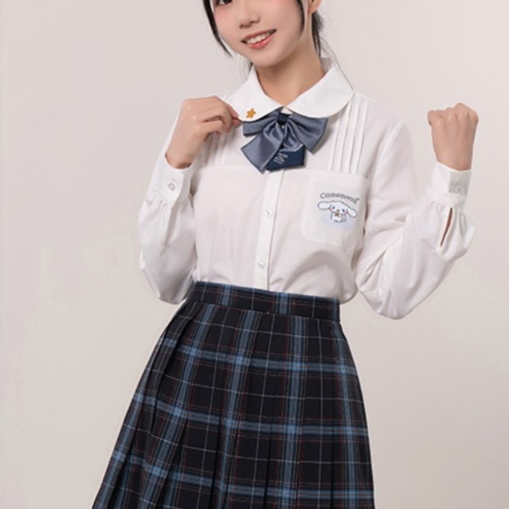 Sanrio Cinnamoroll White Shirt Blouse JK Japanese School Uniform Cute Kawaii